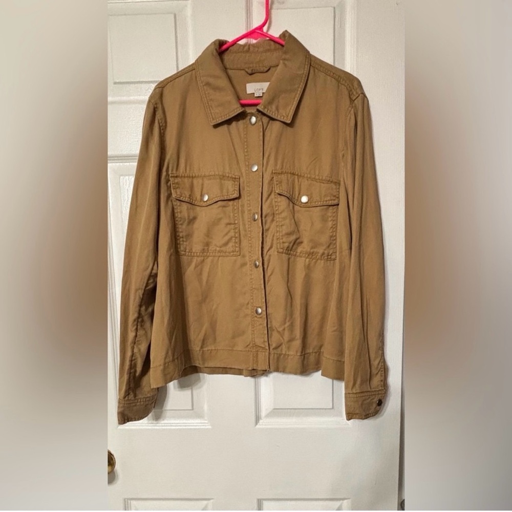 LOFT Women’s XL Utility Jacket in Tan